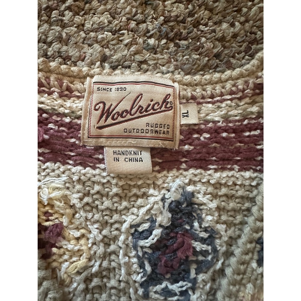 VTG Woolrich knit vest, floral- XL - Picture 3 of 6